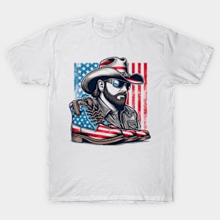 Toby Keith Hat And Shoes With Patriotic Accents T-Shirt